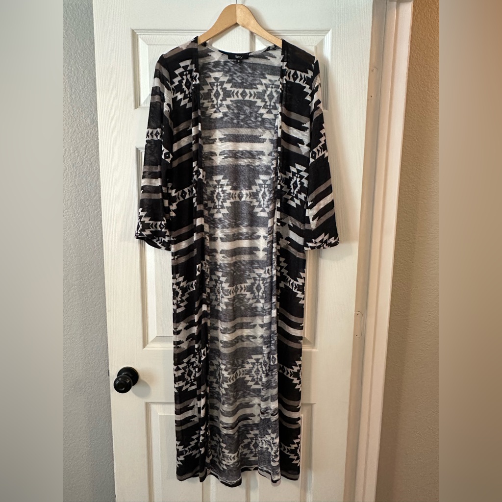 Sky Southwest Print Duster Sweater